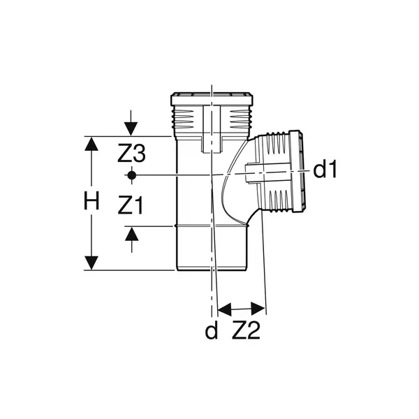 GEBERIT Silent PVC Račva ravna 110-2