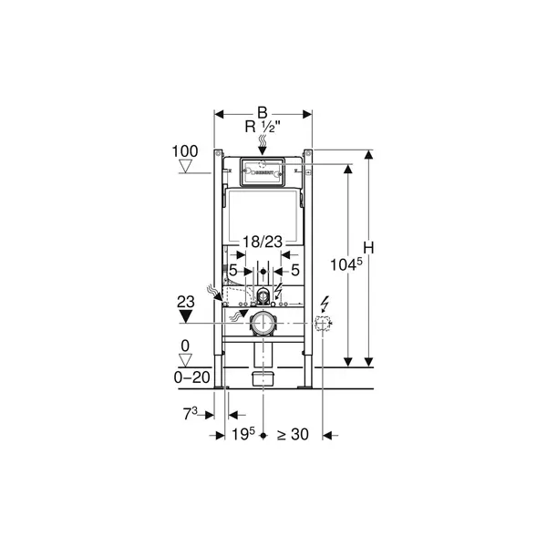 GEBERIT Vodokotlić ugradbeni VEL.DUOFIX BASIC  A06800-3