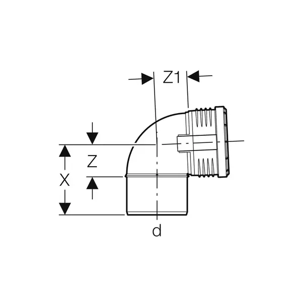 GEBERIT Silent-PP luk fi 32 87,5°-1