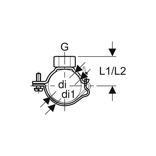 GEBERIT Cijevna obujmica G1/2" d50/58-2