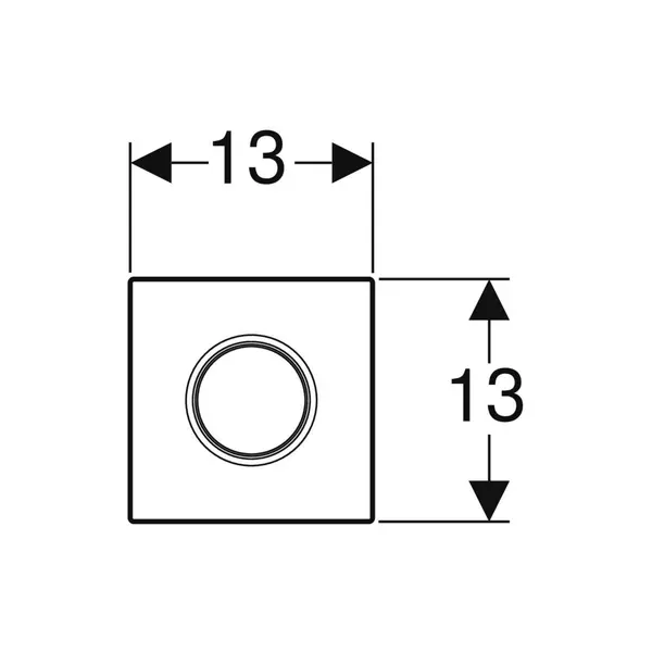GEBERIT Tipka SIGMA01, za pisoar, krom sjaj-2