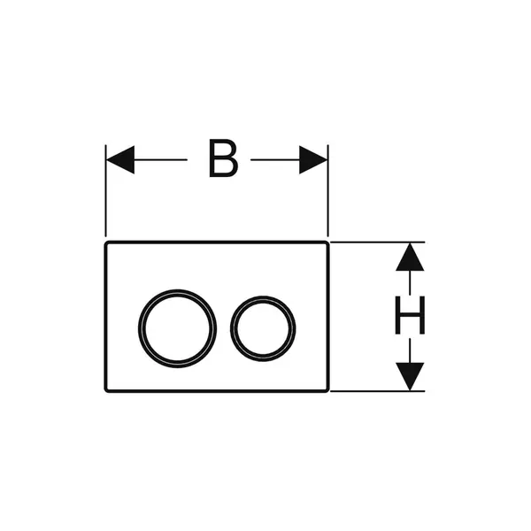 GEBERIT Tipka Omega20 bij/krom/bij-1