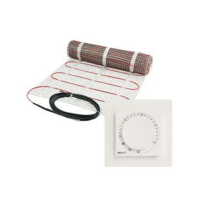 Set za električno podno grijanje DANFOSS – Termostat DEVIreg ROOM, Grijaća mrežica DEVIcomfortTM 100 (DTIR) 0,5x2,0 100W Set za električno podno grijanje DANFOSS – Termostat DEVIreg ROOM, Grijaća mrežica DEVIcomfortTM 100 (DTIR) 0,5x2,0 100W