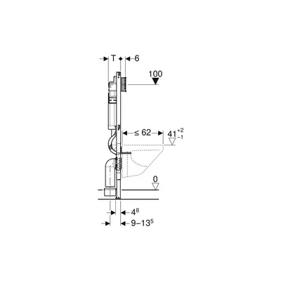 GEBERIT Vodokotlić duo-fix komt.element za wc 112 cm-1