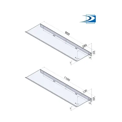 VECAMCO Usmjerivač ispuha unutarnje jedinice 900x280x50mm-1