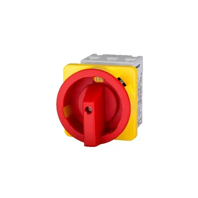 Schrack grebenasta sklopka (glavna, žuto crvena), 0-1/3P/100A, na vrata-0